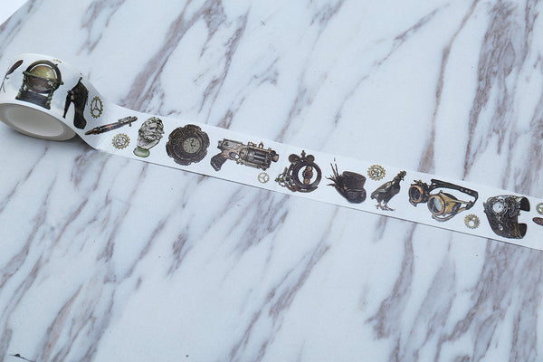 Steampunk Washi Tape/ Steam Floral washi Tape /DIY scrapbook decorative Washi Tape  /  japanese washi tape/planner tape/