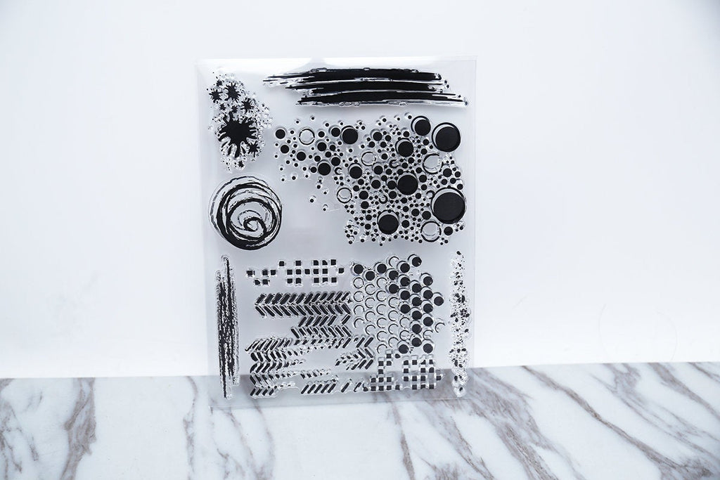 Ink art Transparent stamp/Clear Silicone Stamp/ Ink clear stamp/Dot stamp/cute stamp/Rubber transparent clear stamp