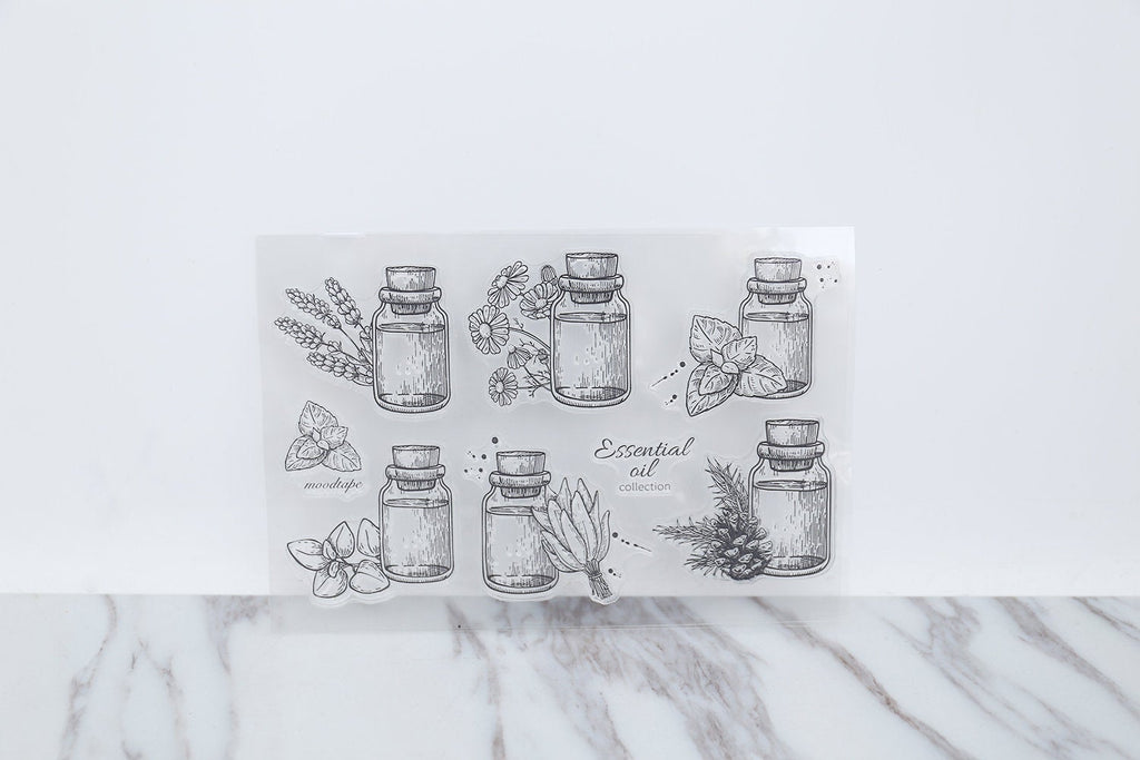Flowers bottles Transparent stamp /Leaf clear stamp/Cork bottle clear stamp/Collectors bottle Rubber/ flowers clear stamp