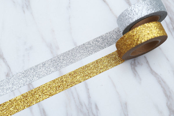 Gold and Silver Washi Tape/ flash Washi Tape/Japanese washi Tape/japanese washi tape/planner washi tape