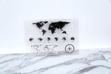 World map clear Stamp/earth Rubber Stamp/Continents Clear Transparent Stamp/adventure clear stamp /clear stamp