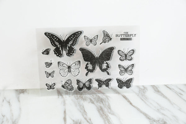 Butterfly Clear Rubber Stamp/happy birthday  Clear Stamp/tree with bird transparent clear stamp/beautiful butterfly clear stamp