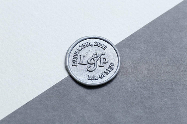 2 initials Monogram Wax Seal Stamp/ Custom initials with date and location Wedding seal stamp/Wax Stamp Kit/