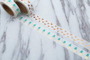 Set of 3 heart  Washi Tape/Gold Foil Hearts Washi Tape /White Red Heart  Washi Tape/love hearts washi tape/Pineapple washi tape