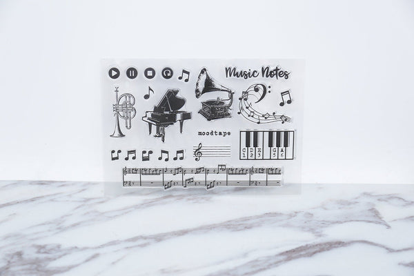Musical Instruments clear Stamp/Musical notes Rubber Stamp/piano Clear Transparent Stamp/musician clear stamp /clear stamps