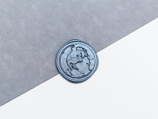 Earth Wax Seal Stamp/world map Wax Seal Stamp/adventure Wedding wax seal stamp/wedding wax seal kit
