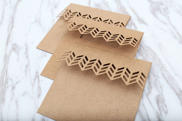 Chevron Kraft Paper CD Sleeve/Kraft Paper Envelopes / Kraft Wedding Envelope/Photographer Packaging/ Photographer CD Packaging