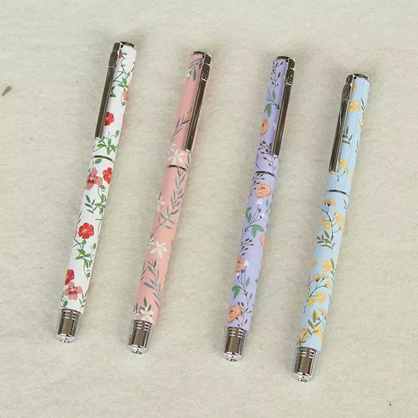 3 pcs Floral Fountain Pens/  Stationery Supplies/ Kawaii Stationery/Fine Fountain Pen, planner Pens / Gift Pens