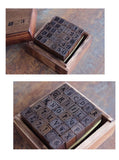 Vintage Alphabet Number Stamp Set / Wood Number Rubber Stamp /Clay Stamp /Box uppercase handwritten Alphabet stamps box/