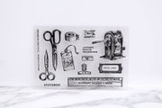 Scissors clear Stamp/ Stationery Rubber Stamp/tape  Clear Transparent Stamp/ binder clear stamp,stamp