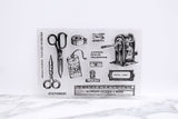 Scissors clear Stamp/ Stationery Rubber Stamp/tape  Clear Transparent Stamp/ binder clear stamp,stamp