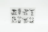 Mushroom clear stamp /Button Mushroom Clear Transparent Stamp/mushroom wild plant stamp