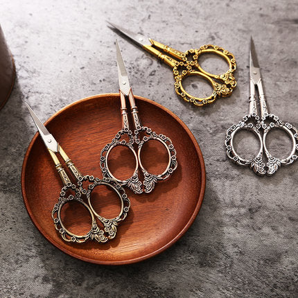 Floral Embroidery Scissors， Flower Scissors， Rose Gold Scissors，Vintage Style Scissors，