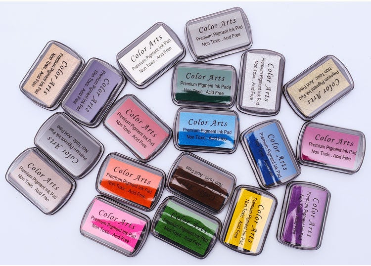 15 Shades Choose Colour High Quality Oil Based Ink Pad for Fabric or Paper，large size Stamping Scrapbooking