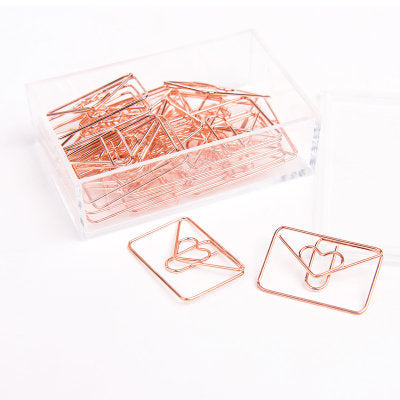 Rose gold  Paperclips ,Envelope  paper clips,happy mail Paperclip,Planner Accessory,Japanese Stationery