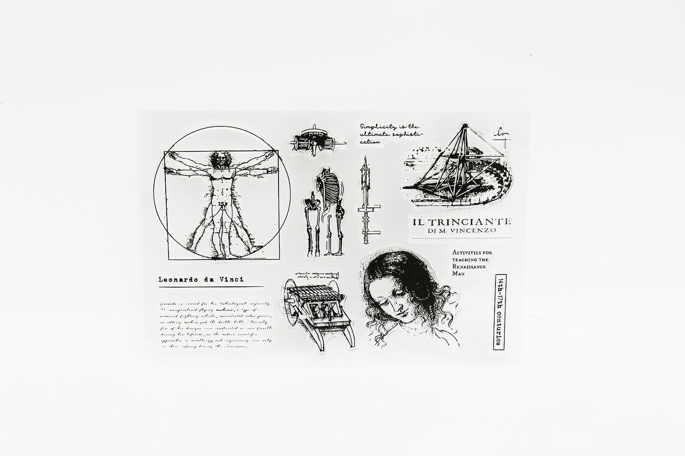 DaVinci  Clear Stamp/rectangle clear stamp /rough texture transparent stamp