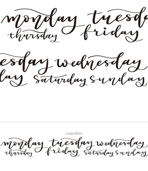 Handwriting Washi Tape / week Washi Tape /  Planner washi  Tape /Cute Washi Tape/ Sly Washi Tape