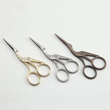 Crane Scissors, Embroidery Needlepoint Scissors, vitange style Scissor, Gold Scissors, Silver Scissors,  Copper Scissors