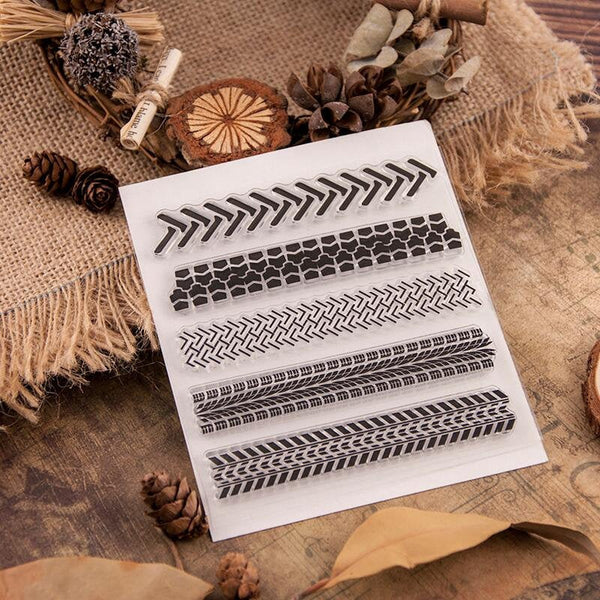 Line Grain Clear Stamp/ Acrylic stamp/ transparent stamp/Planner Stamps/Stamp Set/travel Stamps/Planning accessory/