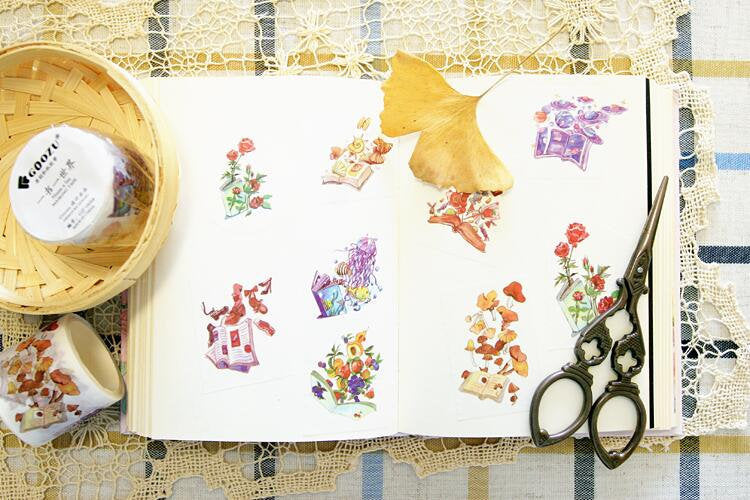 Book World Washi Tape /Colorful book washi tape/diary washi tape/deco –  DokkiDesign