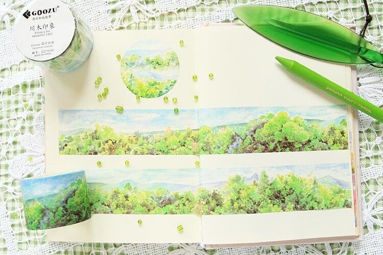 Forest Washi Tape/Masking tape/ japanese washi tape/Planner Supplies