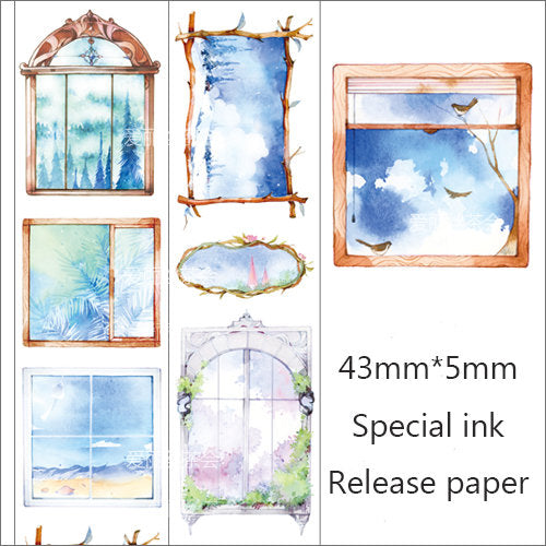 Dream Window washi tape /Masking Washi Tape  /album emblishment/realistic washi tape