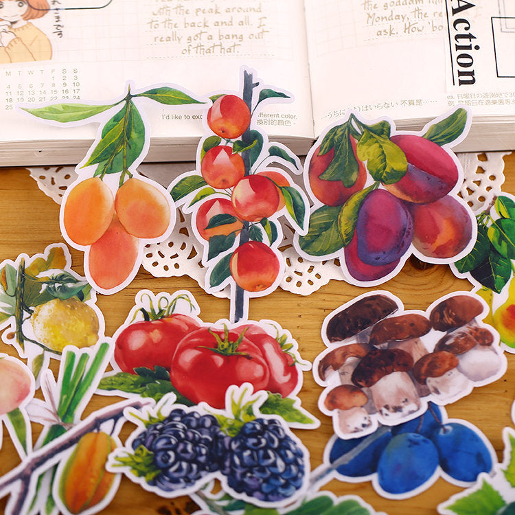 20 pcs Vegetables stickers /fruits Stickers/ Filofax Stickers/ kawaii stationary/Floral Scrapbook Sticker/food sticker