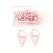 20 psc Ice Cream Paper Clips/Cute Girl Heart Paper Clips/pink bookmarks Metal Paper Clip,Binder Clips/Office Supplies/Planner Accessories