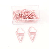 20 psc Ice Cream Paper Clips/Cute Girl Heart Paper Clips/pink bookmarks Metal Paper Clip,Binder Clips/Office Supplies/Planner Accessories