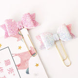 4 pcs Cute Bow Paper Clips/Candy Color Cute Paper Clips/Office Supplies/Planner Accessory