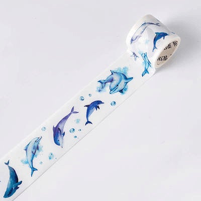 cute dolphins Washi Tape /animal Washi Tapes/blue seawashi tape /cute washi tape /Japanese washi Tape/Decorative Stickers