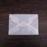 Golden border envelopes /vintage letter Envelopes/transparent envelopes/  party favor,wedding envelopes