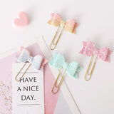4 pcs Cute Bow Paper Clips/Candy Color Cute Paper Clips/Office Supplies/Planner Accessory