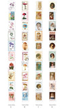 Set of 8 ancient postage stamp washi tape/Midcentry washi tape/japanese washi tape/Planner Supplies