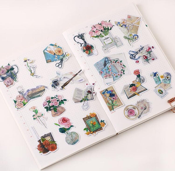 Jewelry stickers /Vintage Stickers/Noble afternoon tea Stickers/ Scrapbook Sticker/flake stickers for planner
