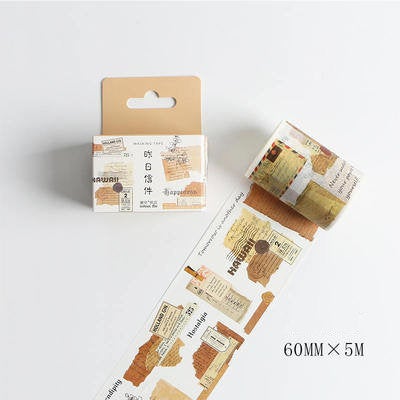 Yesterday Letter Washi Tape/ Letter Washi Tape/washi tape / masking tape/gift wrapping tape