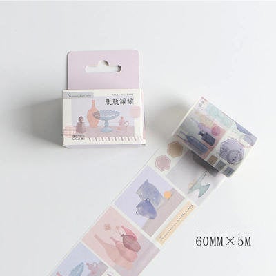Bottles  Washi Tapes/Watercolor painting Washi Tape/ Masking tape/ japanese washi tape/Planner Supplies