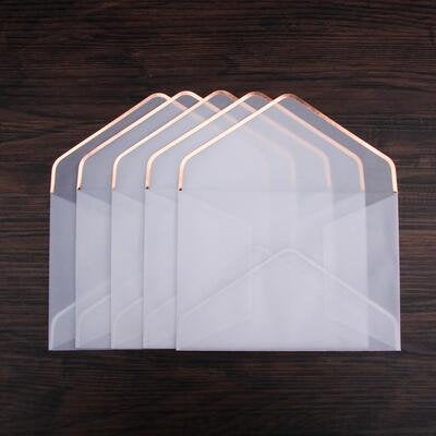Golden border envelopes /vintage letter Envelopes/transparent envelopes/  party favor,wedding envelopes