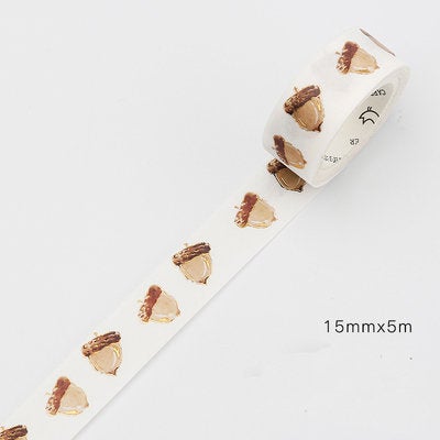 Hazelnut  Washi Tape/Nuts Washi / Masking tape/ japanese washi tape/Planner Supplies/OT024
