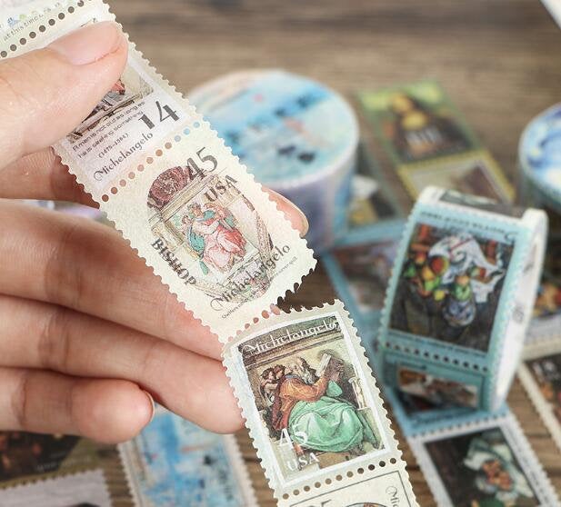 Vintage Washi Tape/Oil Painting Washi / Painting tape/ japanese washi tape/Planner Supplies