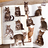 Cut cate sticker set/ Pet Stickers/ Vintage Pet Stickers/Lap top stickers/Scrapbook Sticker