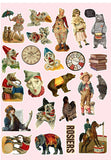 The Circus Sticker set/ Stage Stickers/ Clown Stickers/Comedy stickers/Scrapbook Sticker
