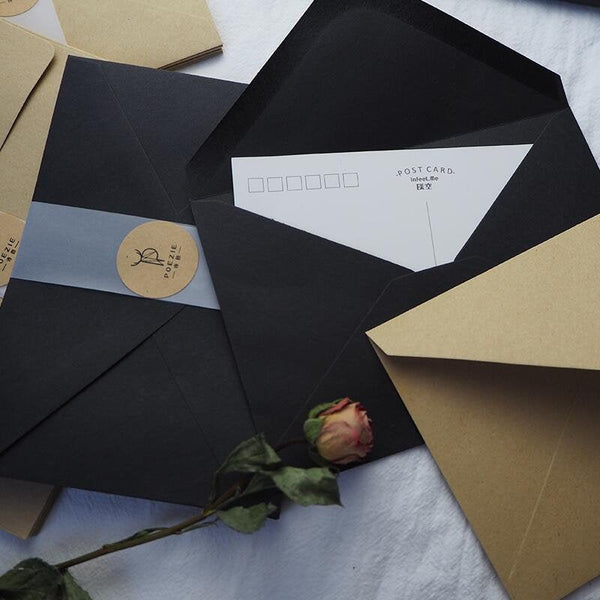 Black Envelopes /vintage envelopes /Wedding Envelopes/ /A2 Glassine Envelopes