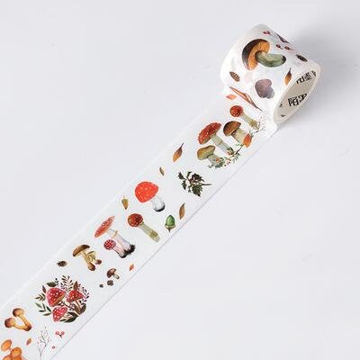 Mushroom Washi Tape/Botanical  Washi / Masking tape/ japanese washi tape/Planner Supplies/OT0108