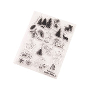 Snowy Clear Stamp/winter clear stamp/pine tree clear stamp/Transparent Clear Stamps/Happy Halloween stamp