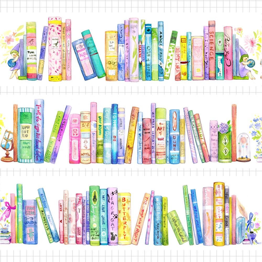 Bookshlf Tape /Library washi tape/Read tape/deco tape/planner washi tape/album emblishment