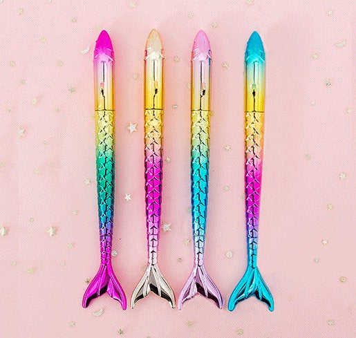 4 colors Metallic mermaid gel pen /cute gel Pen/Modern Calligraphy /Dip Pen / Pointed Pen / Modern Pointed Pen / Oblique Pen Holder