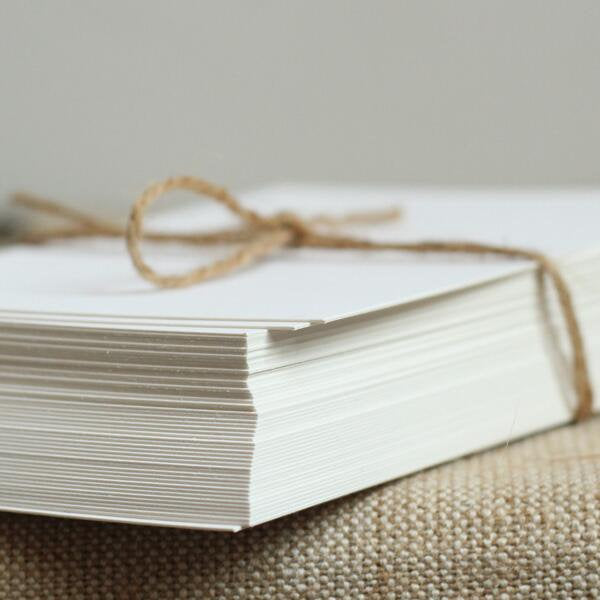 4X6 flat Blank white Paper Cards, 100pcs Thank you card pack, Blank Business Cards, Wedding place cards