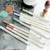 10 colors metallic Pens/photo album pens/wax stamp coloring pens/silver, gold,white invitation pens, drawing pens