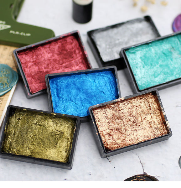 Metallic ink pad for wax seals, metallic ink pad , wax seal decoration tools , metallic ink pad- 6 colors available